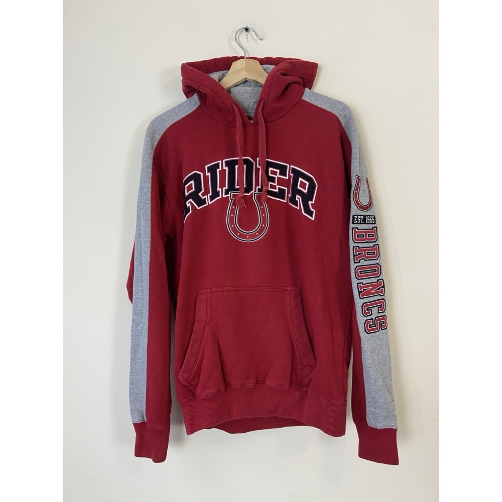 Vintage Y2K Rider University Broncs Red Grey Hoodie NCAA
